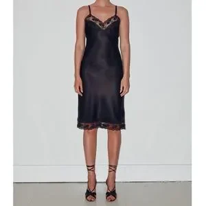 Dior Dresses Christian Dior Midi Length Slip Dress Black